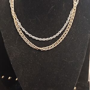Dual-Tone Gold and Silver Necklace